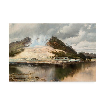Trademark Fine Art Charles Blomfield 'White Terraces, Rotomahana' Canvas Art, 12x19 AA01340-C1219GG